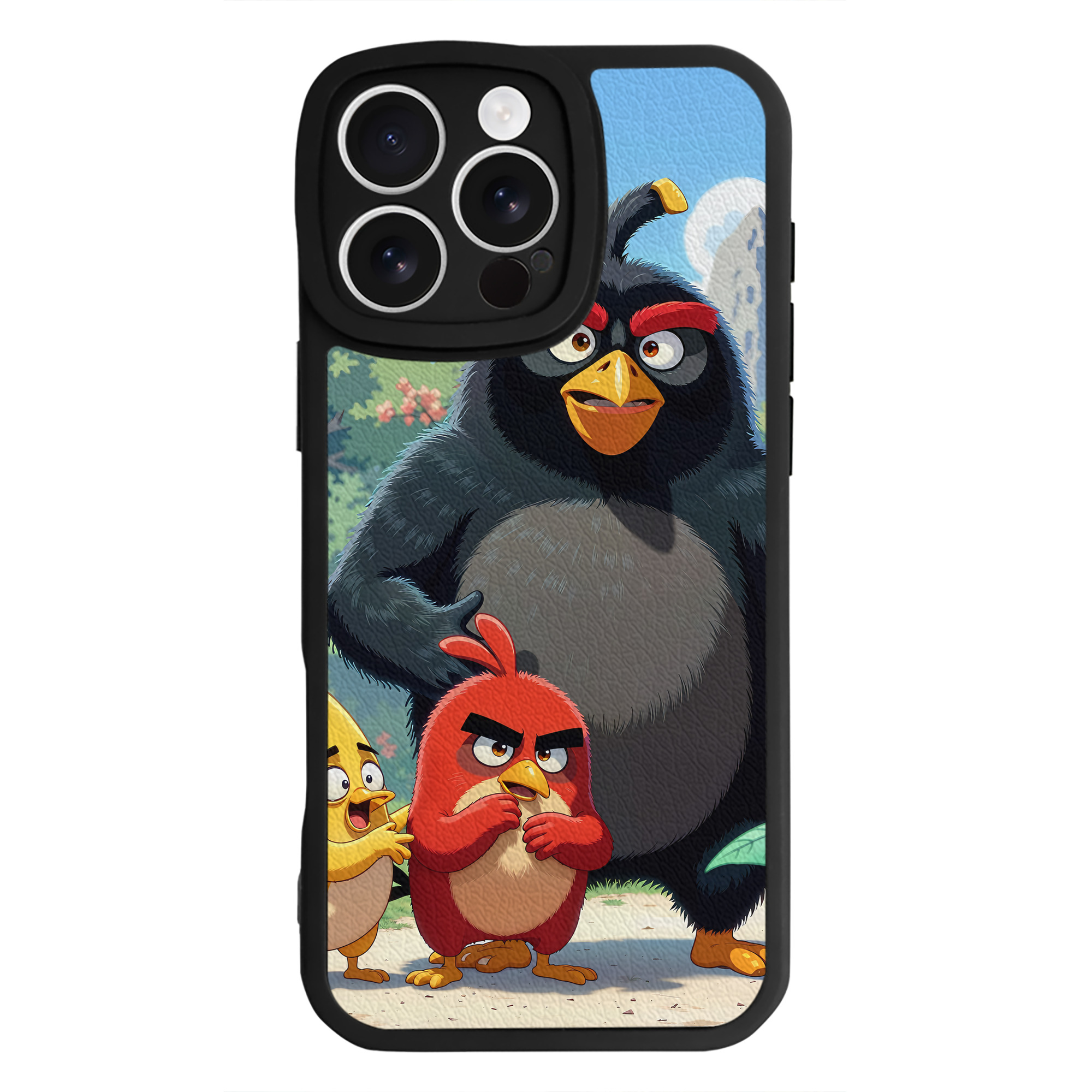 （画像用） Angry Birds アングリーバード 【iPhone 16シリーズ対応】シリコンスマホケース（レザー調） 材質：シリコン